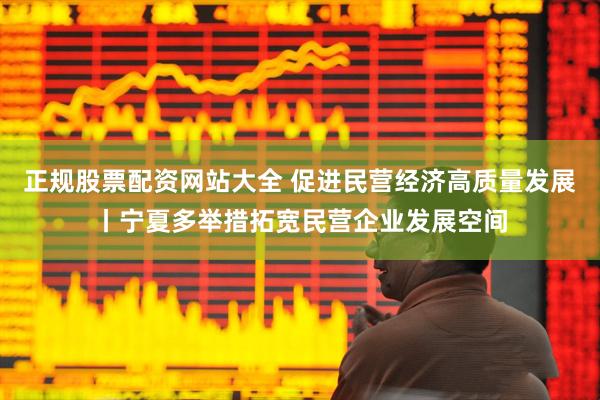 正规股票配资网站大全 促进民营经济高质量发展丨宁夏多举措拓宽民营企业发展空间