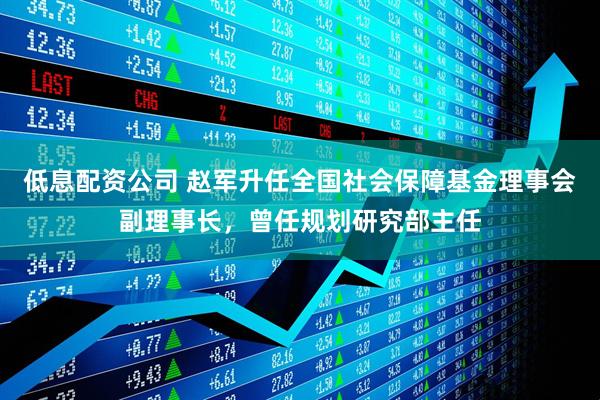 低息配资公司 赵军升任全国社会保障基金理事会副理事长，曾任规划研究部主任